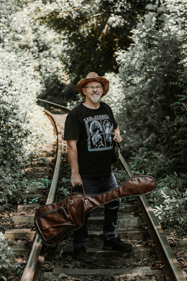 Band member with instrument